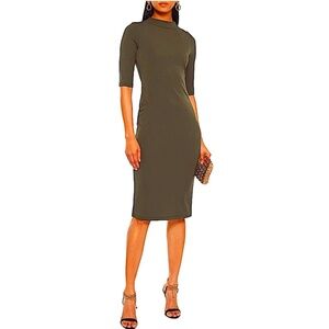 Alice & Olivia fitted knit green dress